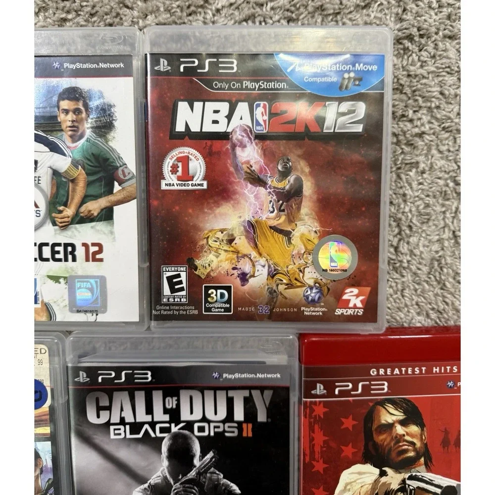 LOT‎ OF 5 PS3 Video Games Red Dead Redemption GTA5 2k12 FIFA Call Of Duty Retro